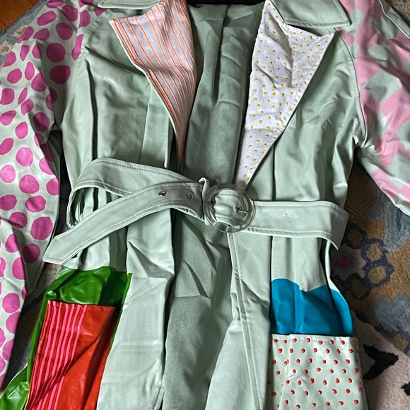 One of a Kind Veda UO Colorful Women's leather Jacket - Picture 3 of 6